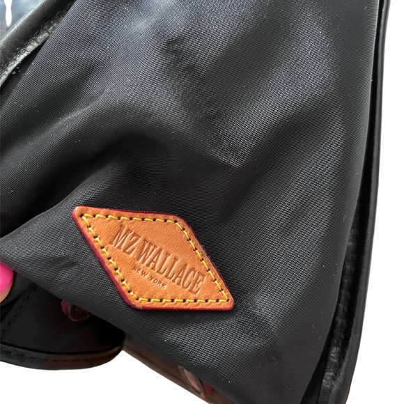 MZ Wallace Black Nylon Coated Canvas Satellite Britt Tote Bag - Picture 7 of 8